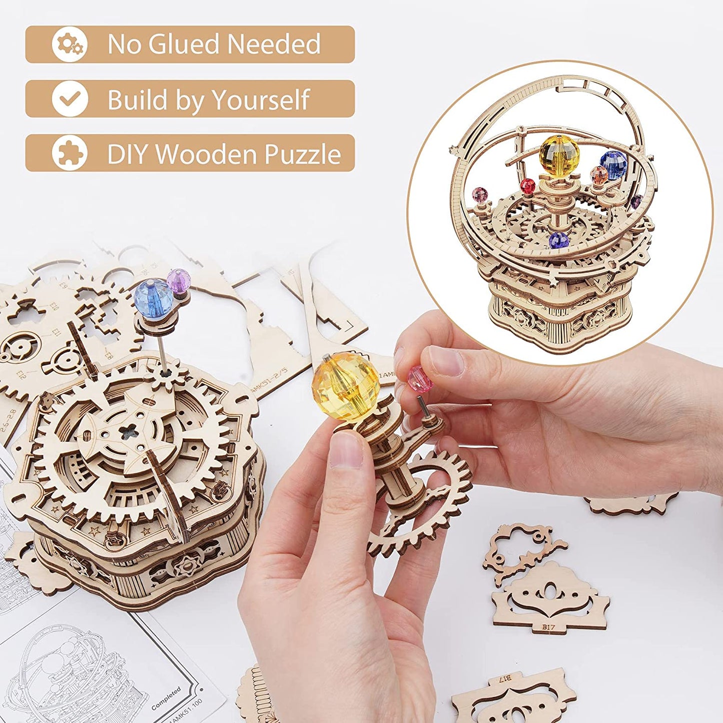 3D Holz Puzzle Rotierende Sternennacht