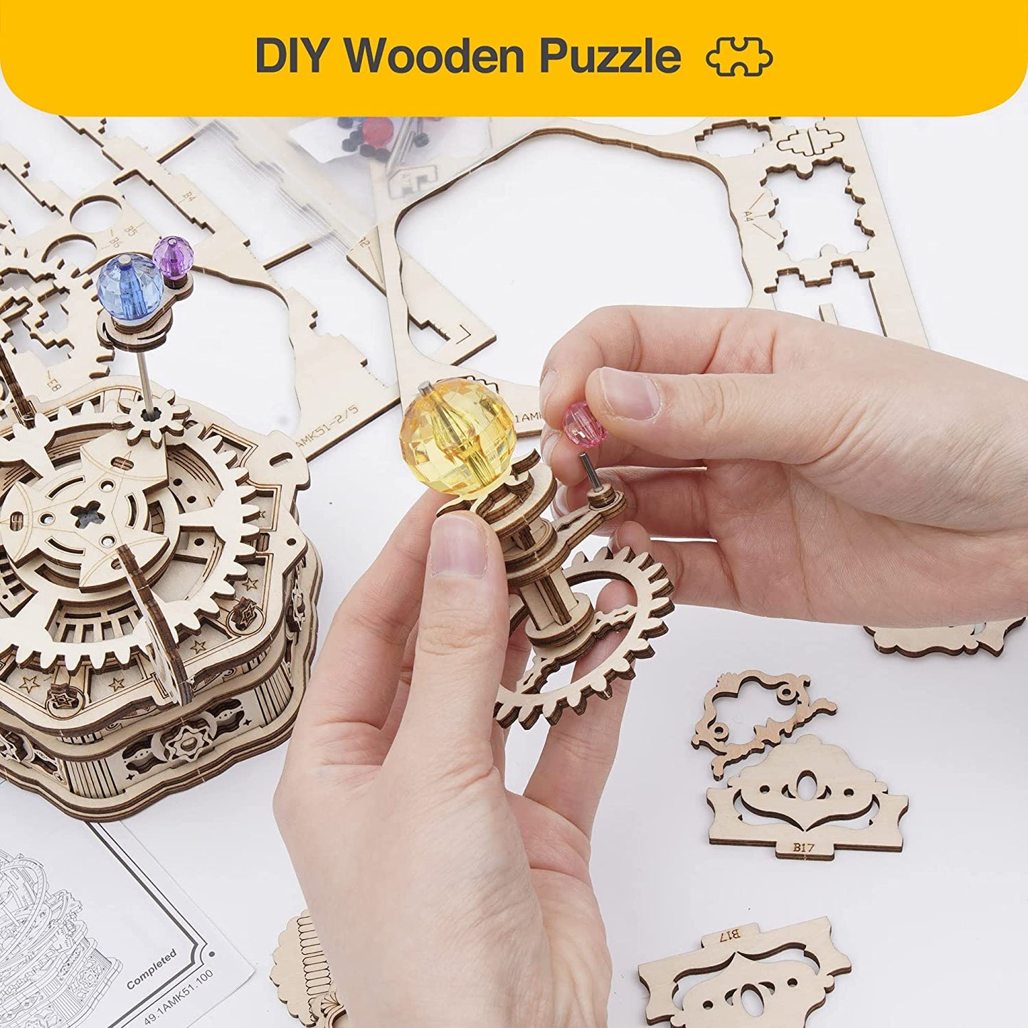 3D Holz Puzzle Rotierende Sternennacht