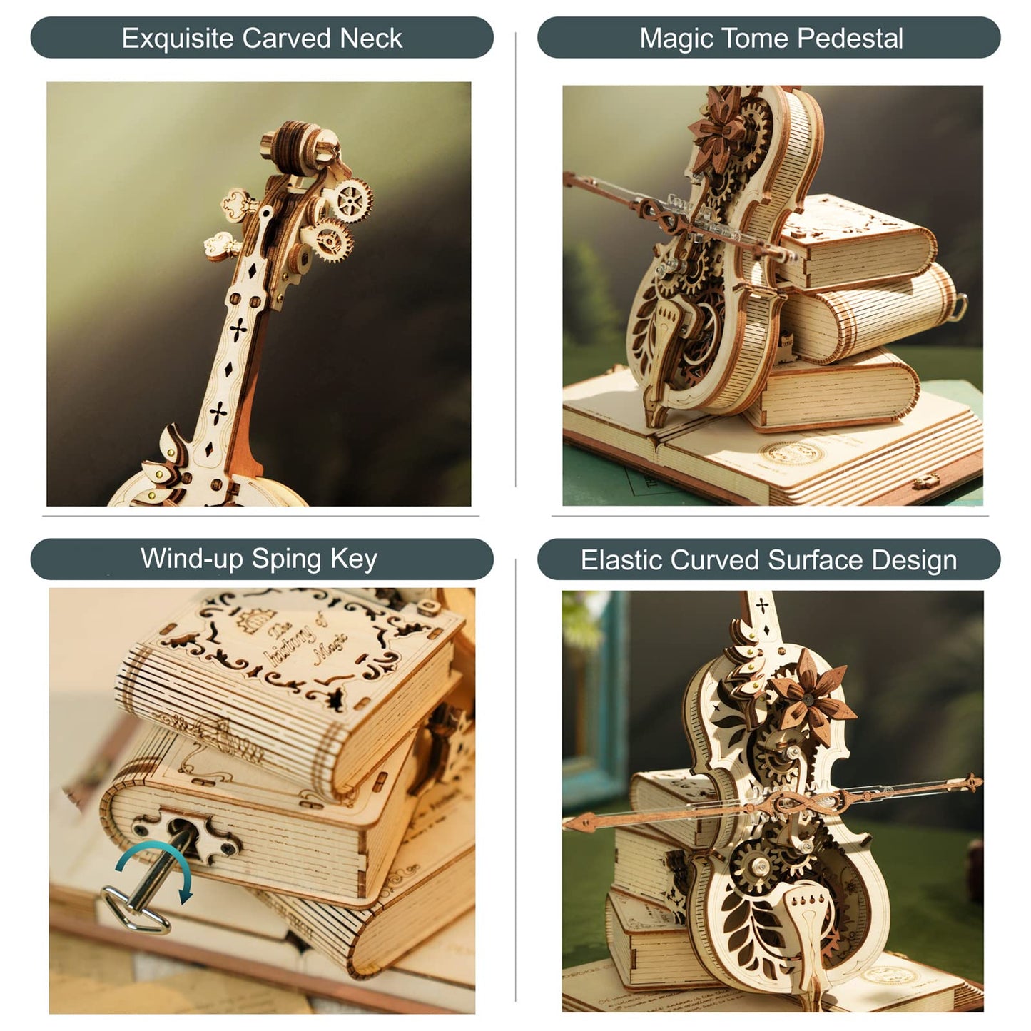 3D Holz Puzzle Violinen Spieluhr