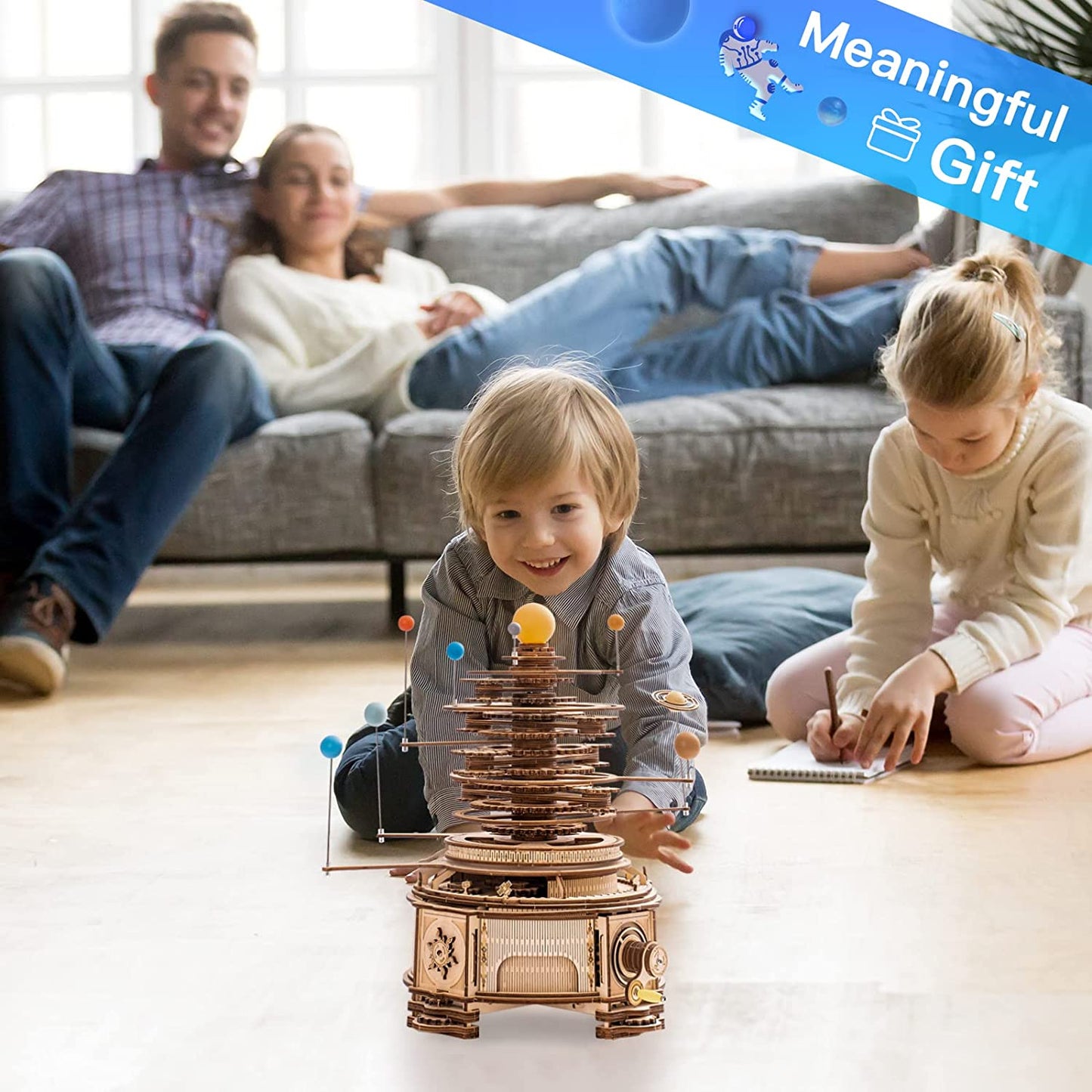3D Holz puzzle Planeten Karussell