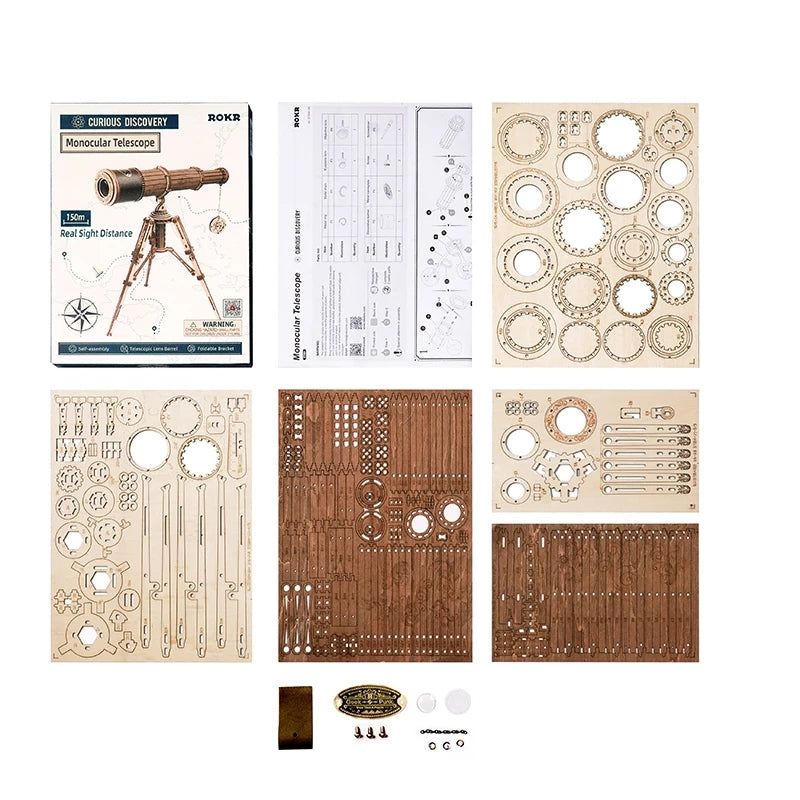 3D Holz Puzzle Teleskop