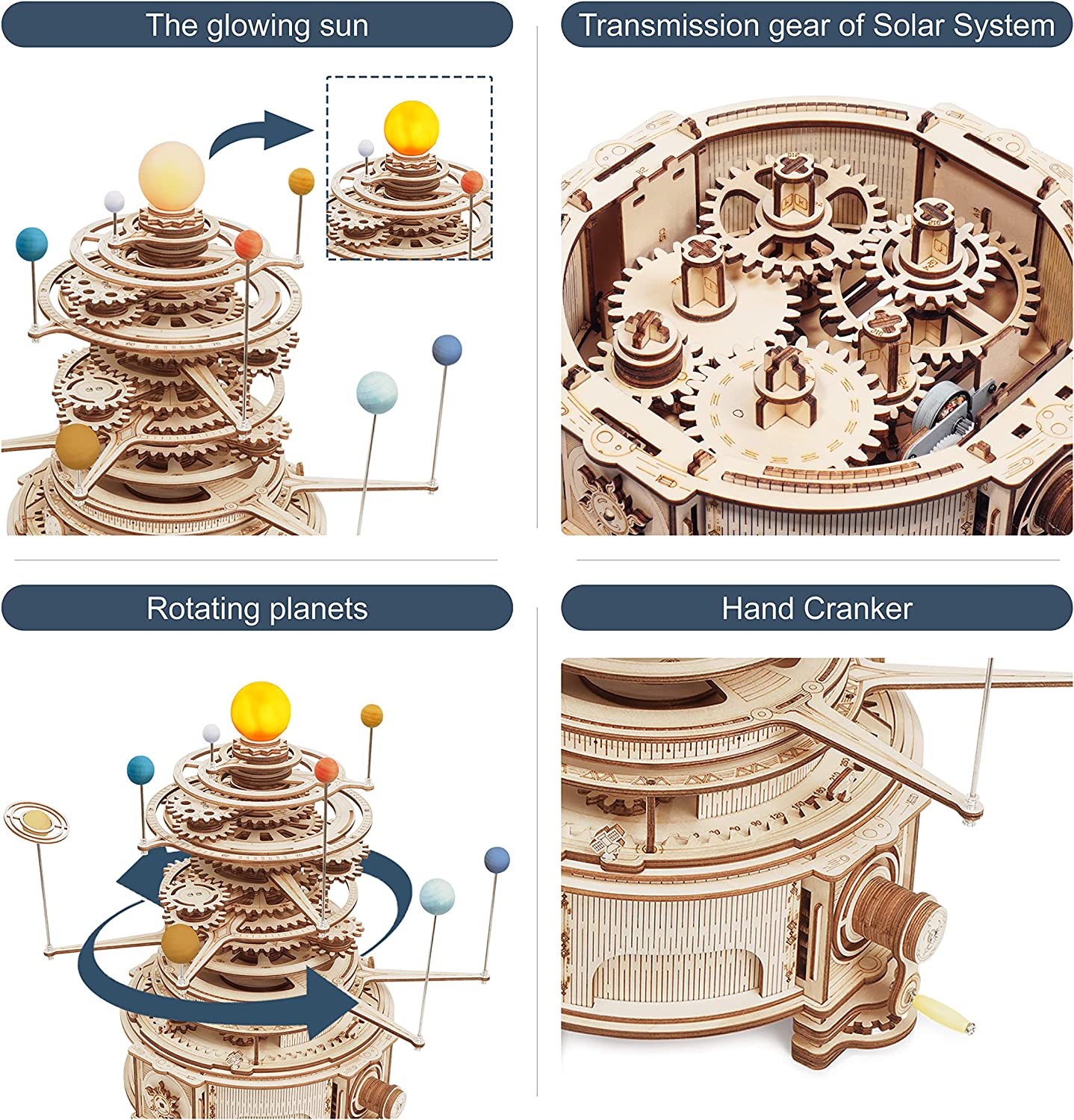 3D Holz puzzle Planeten Karussell
