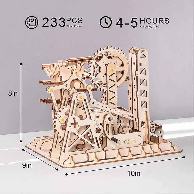 3D Holz Puzzle Kugelbahn