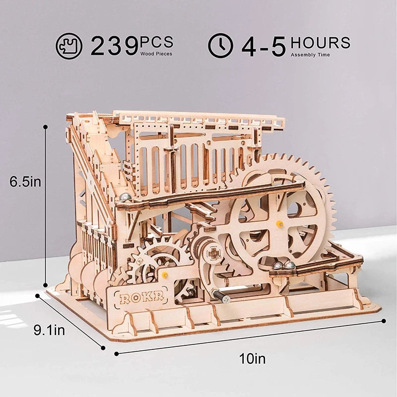 3D Holz Puzzle Kugelbahn