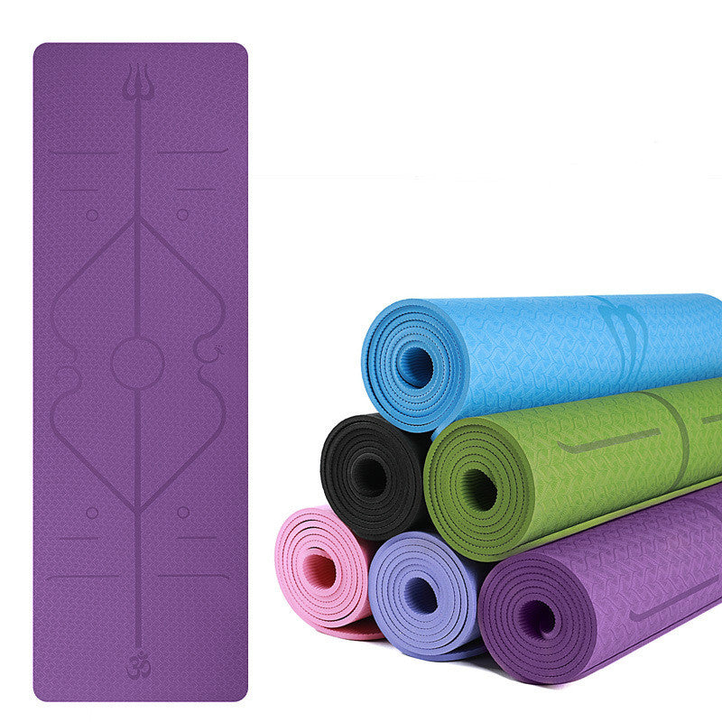 Yoga Matte Zwei-Farbe 6Mm Haltung Linie Yoga Matte Fitness Matte