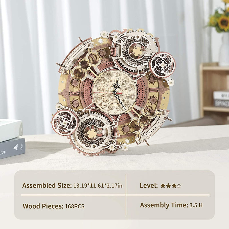 3D Holz Puzzle Zodiac Wanduhr    