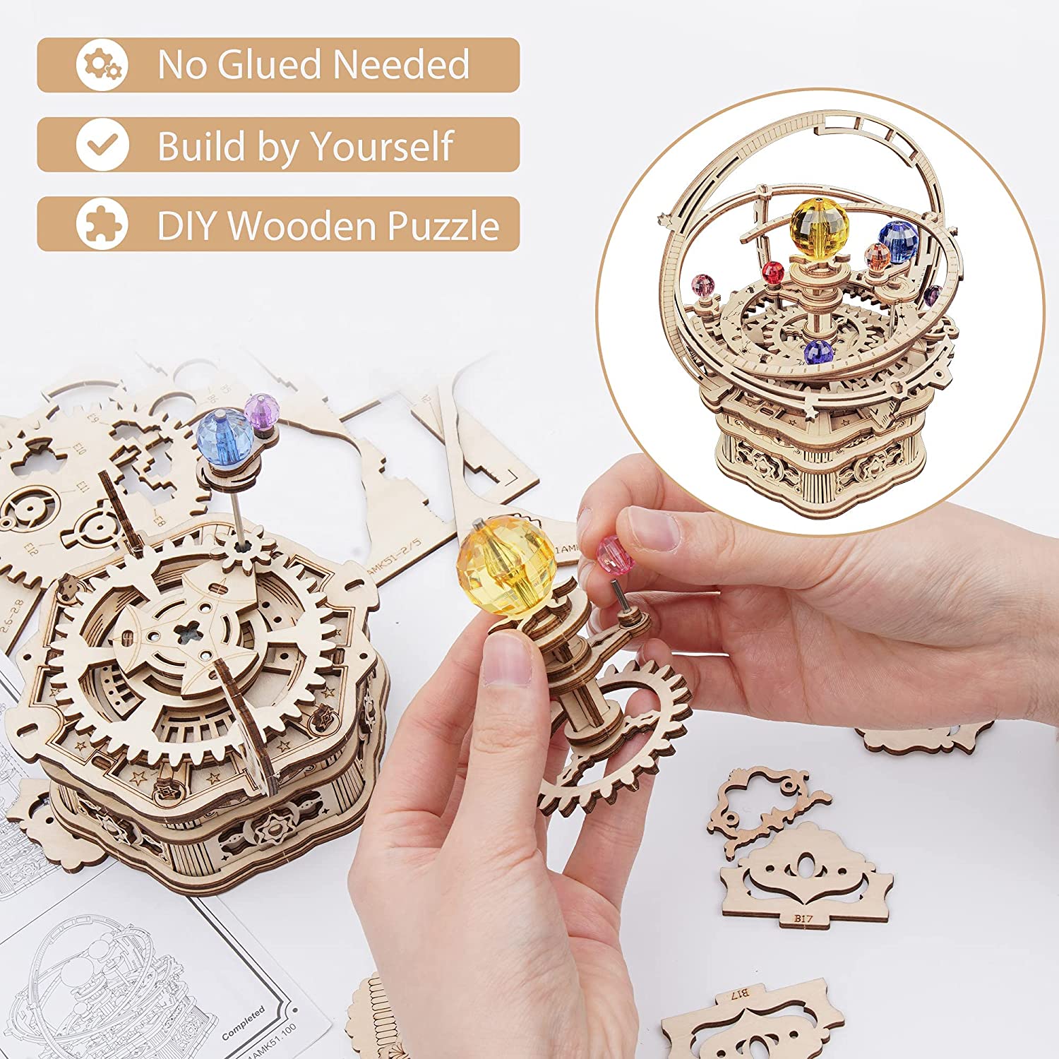 3D Holz Puzzle Rotierende Sternennacht    