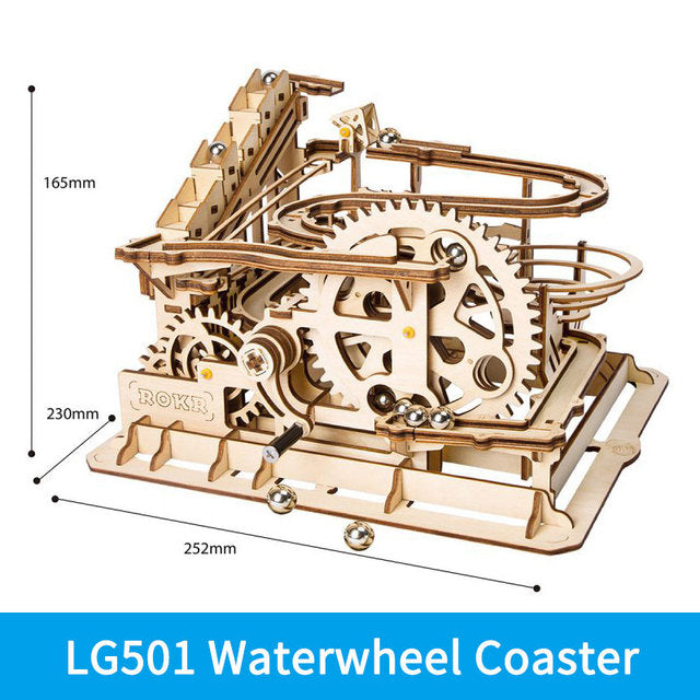 3D Holz Puzzle Kugelbahn