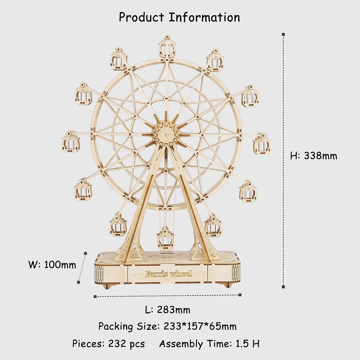 3D Holz Puzzle Riesenrad