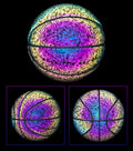 Glühende Leuchtende Leuchtstoff Basketball Nacht Spiel Basketball