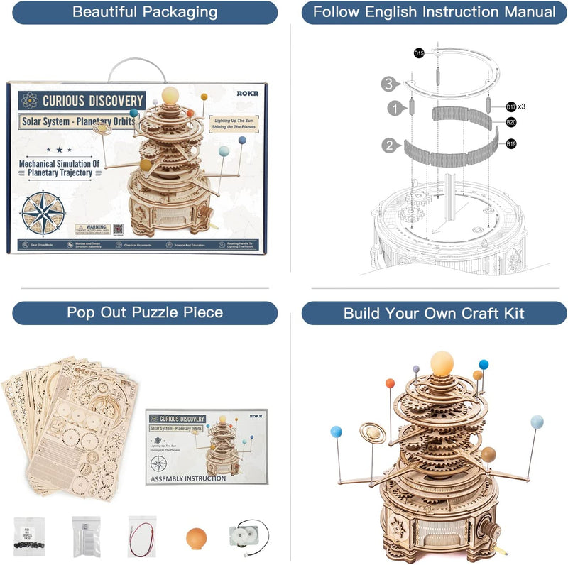 3D Holz puzzle Planeten Karussell       