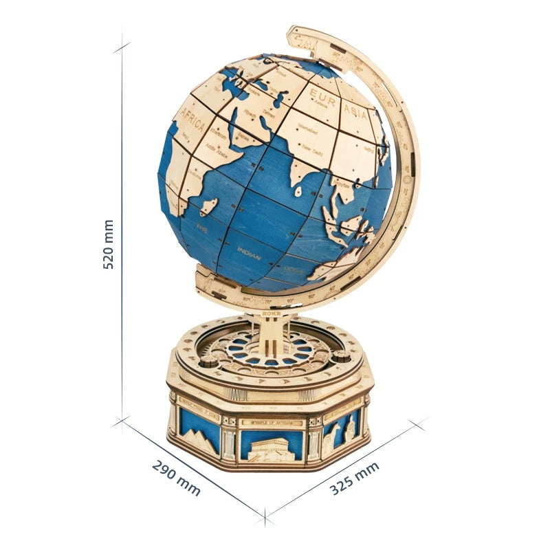 3D Holz Puzzle Globus