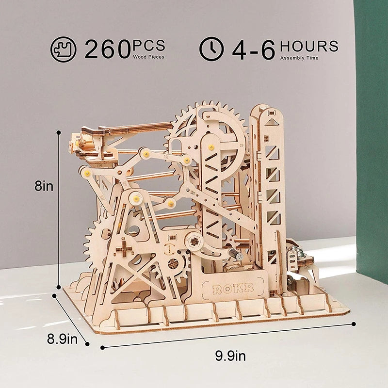 3D Holz Puzzle Kugelbahn