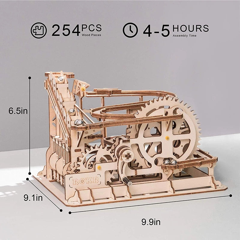 3D Holz Puzzle Kugelbahn