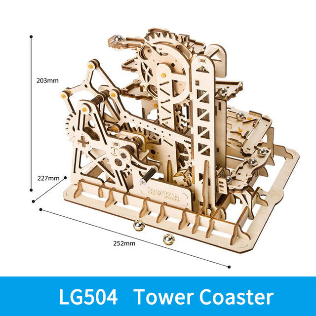 3D Holz Puzzle Kugelbahn