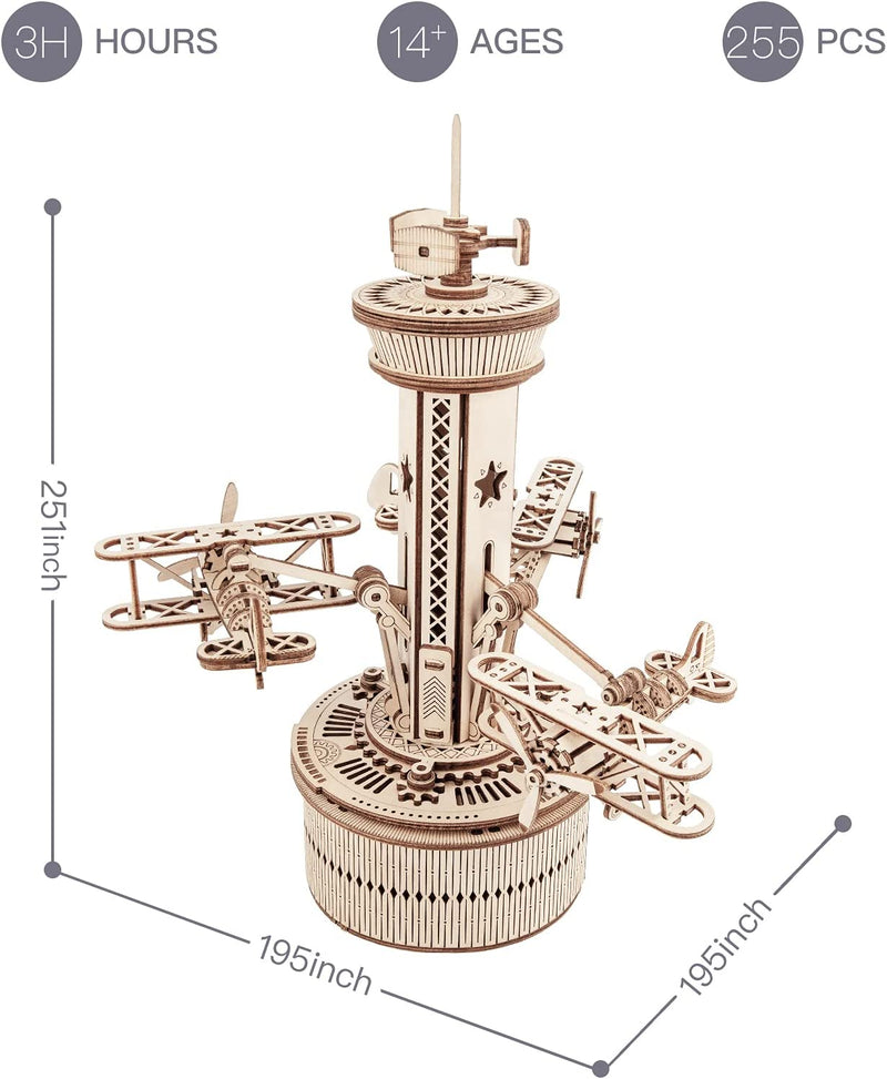 3D Holzpuzzle Flugzeug Karussell   