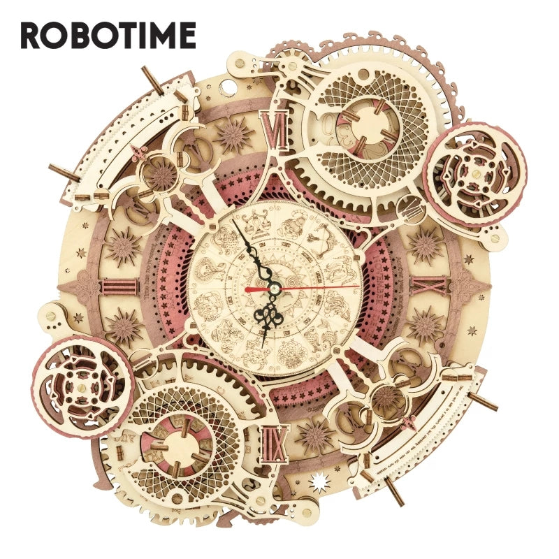 3D Holz Puzzle Robotime ROKR Sternzeichen Wanduhr