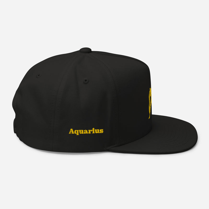 Flat Bill-Cap Aquarius Gold