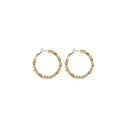 925 Silver Needle Textured Metal Hoop Earrings