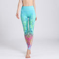 Colorful cropped yoga pants