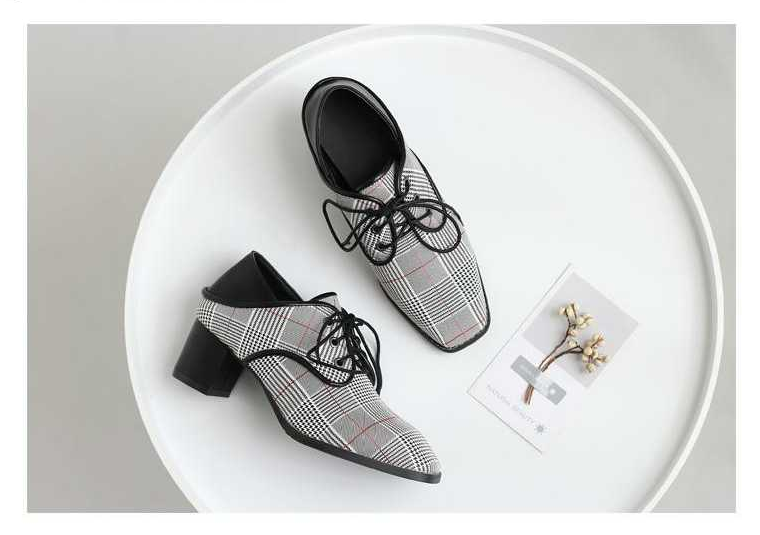 laced cloth British wind wild women shoes