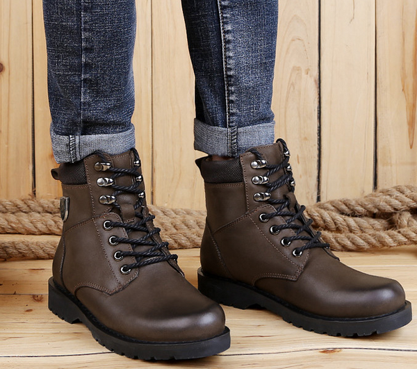 Men Top Quality Natural Leather Boots