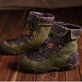 Bohemian lace-up women's boots