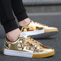  high-top casual gold color flat warm shoes