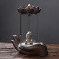 Backflow ceramic incense burner