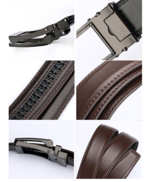 Belt Men's Comfort Click Fake Pin Buckle Men's Leather Belt