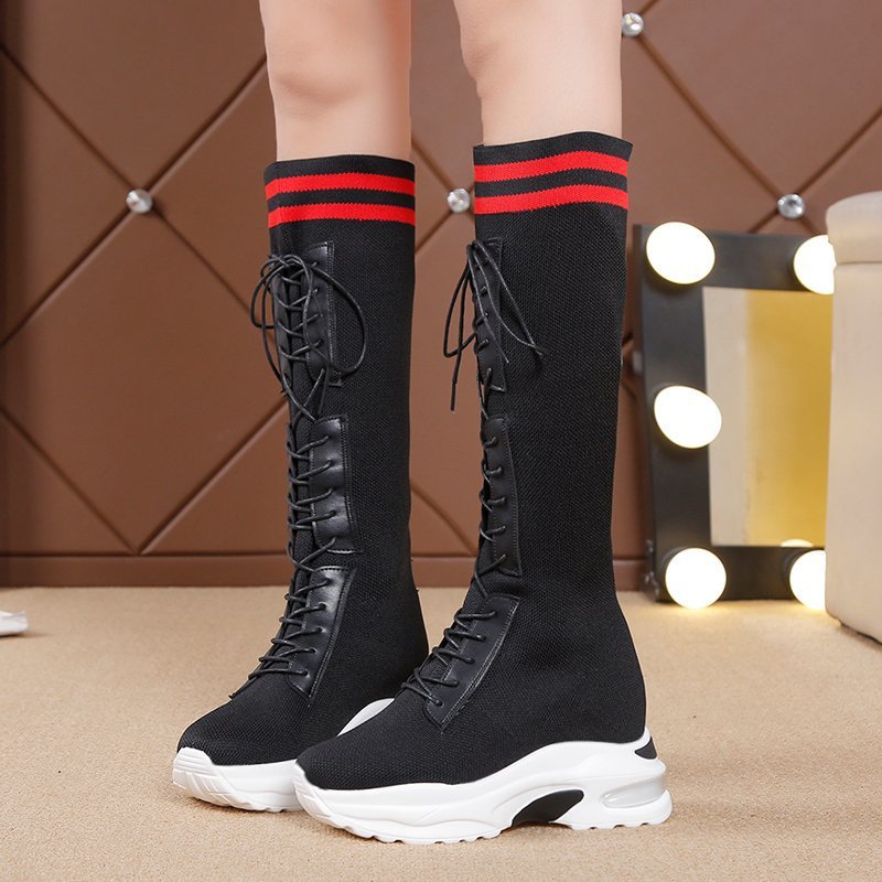 Breathable High-top Lace-up Women's Boots