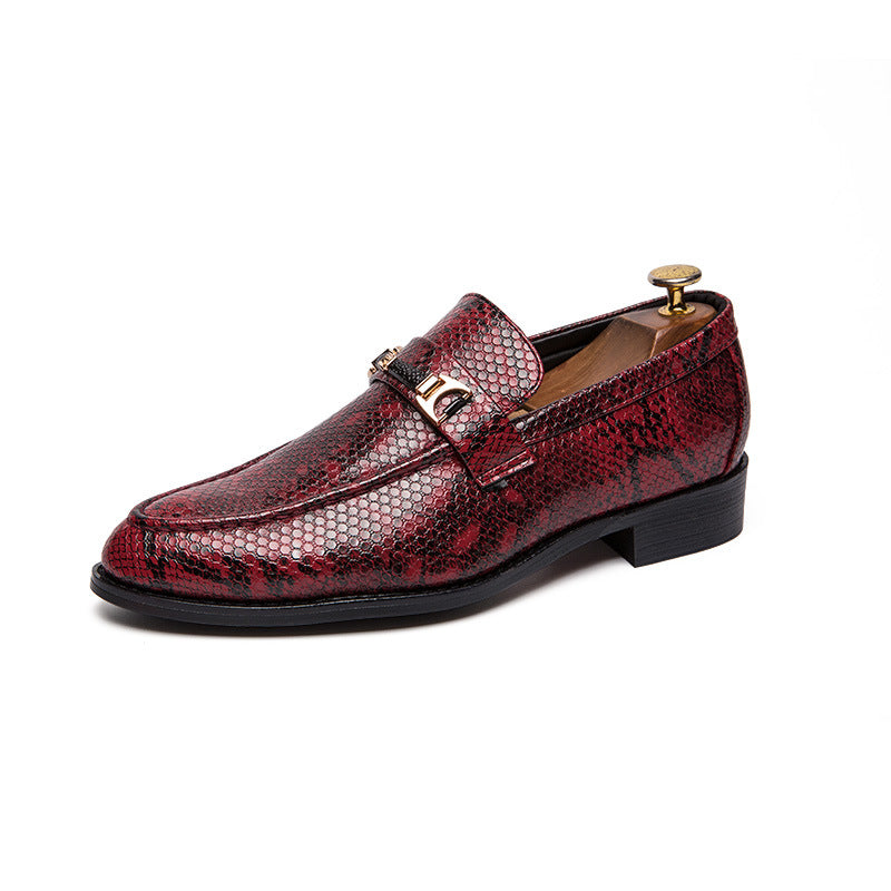 British snakeskin pattern small leather male