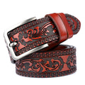 Carved craft men's belt