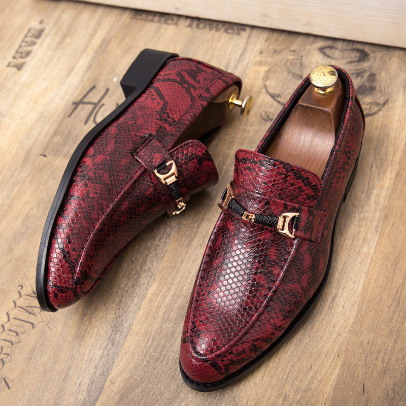 British snakeskin pattern small leather male