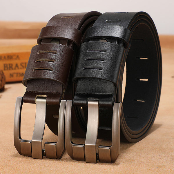 Buckle Jeans Cowhide Leather Belt