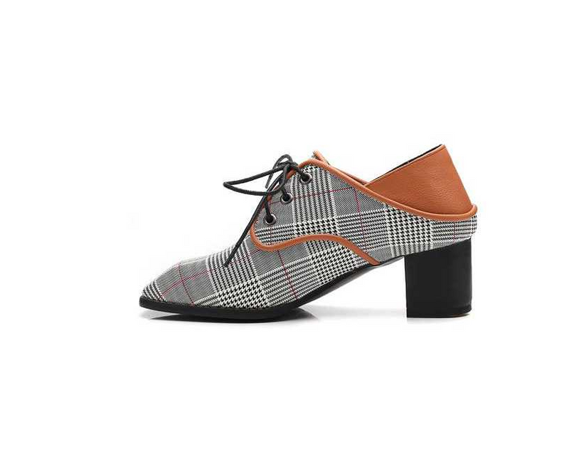 laced cloth British wind wild women shoes