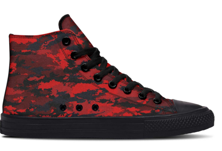 Printed Couple High-top Canvas Shoes