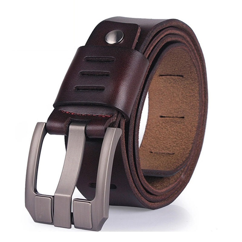 Buckle Jeans Cowhide Leather Belt