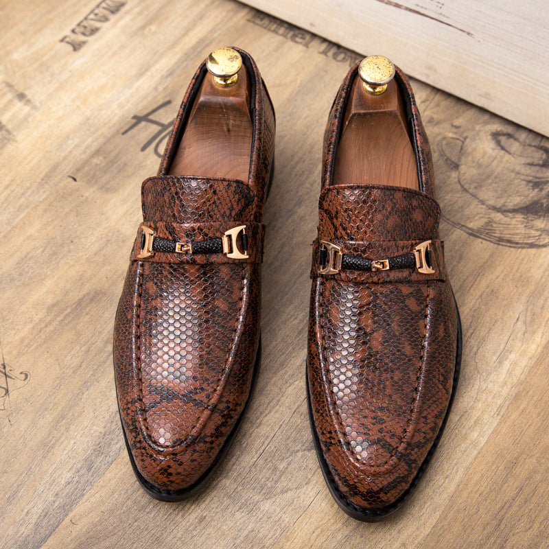 British snakeskin pattern small leather male