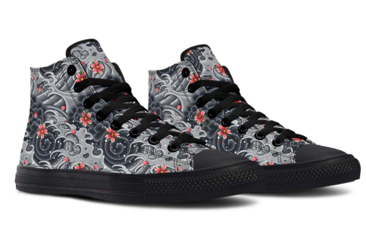 Printed Couple High-top Canvas Shoes