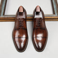 Head Carved Leather Shoes Groom Wedding Shoes