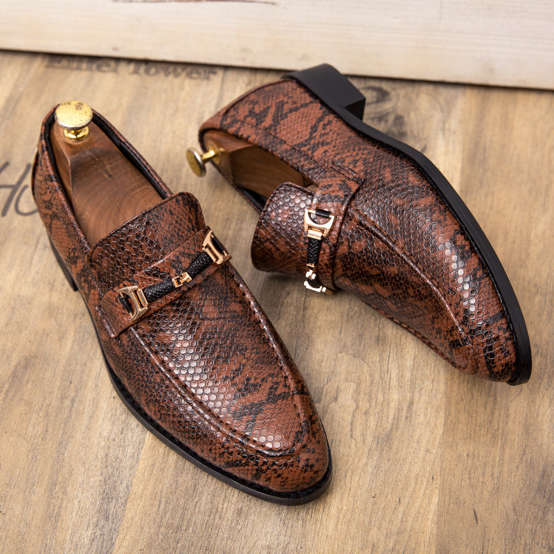 British snakeskin pattern small leather male