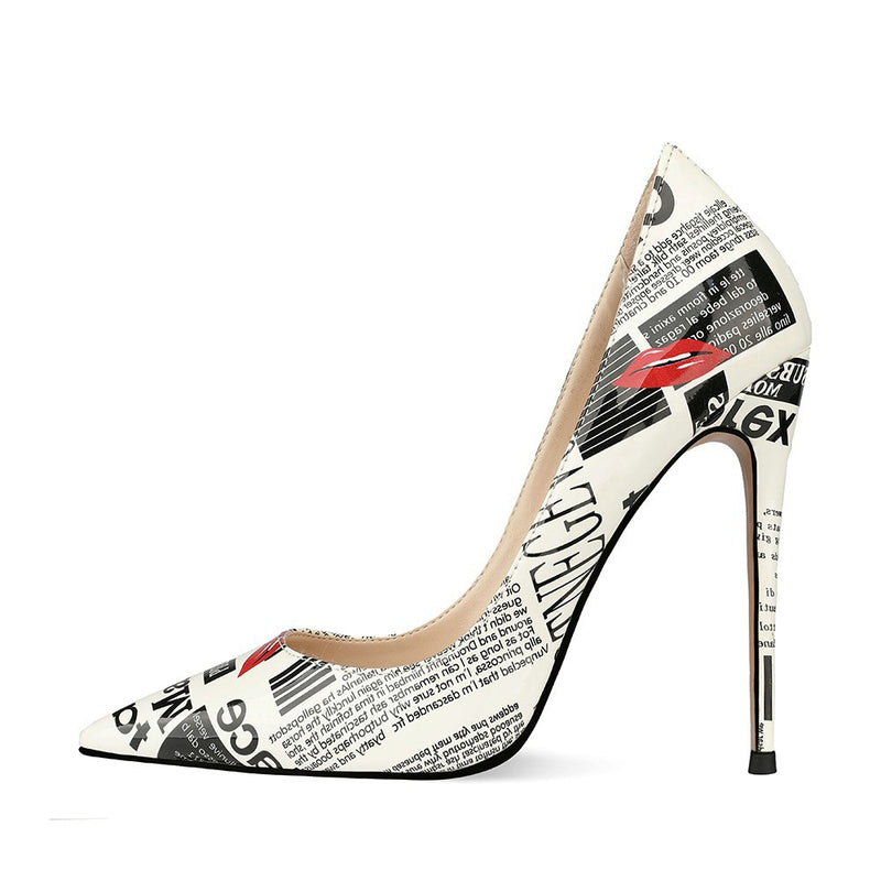 Graffiti Mode High Heels frauen Stiletto Spitz