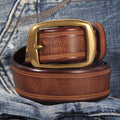 Vintage Cowhide Pin Buckle Leather Men'