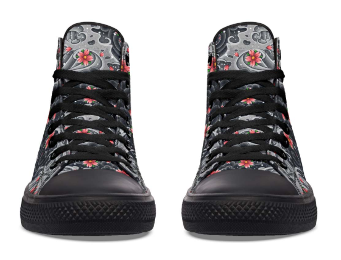 Printed Couple High-top Canvas Shoes