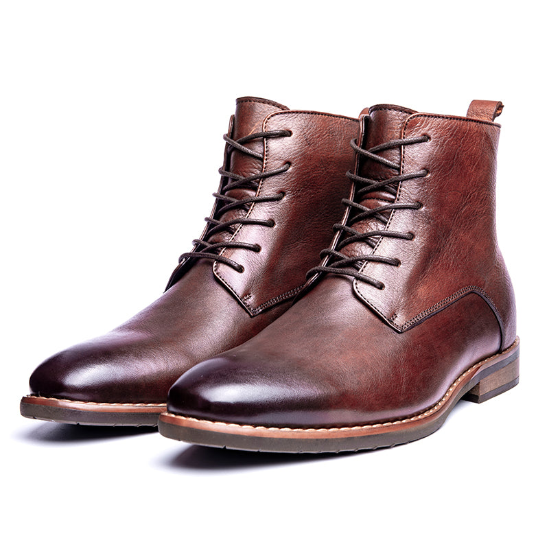 Men's High Top Layer Cowhide Boots