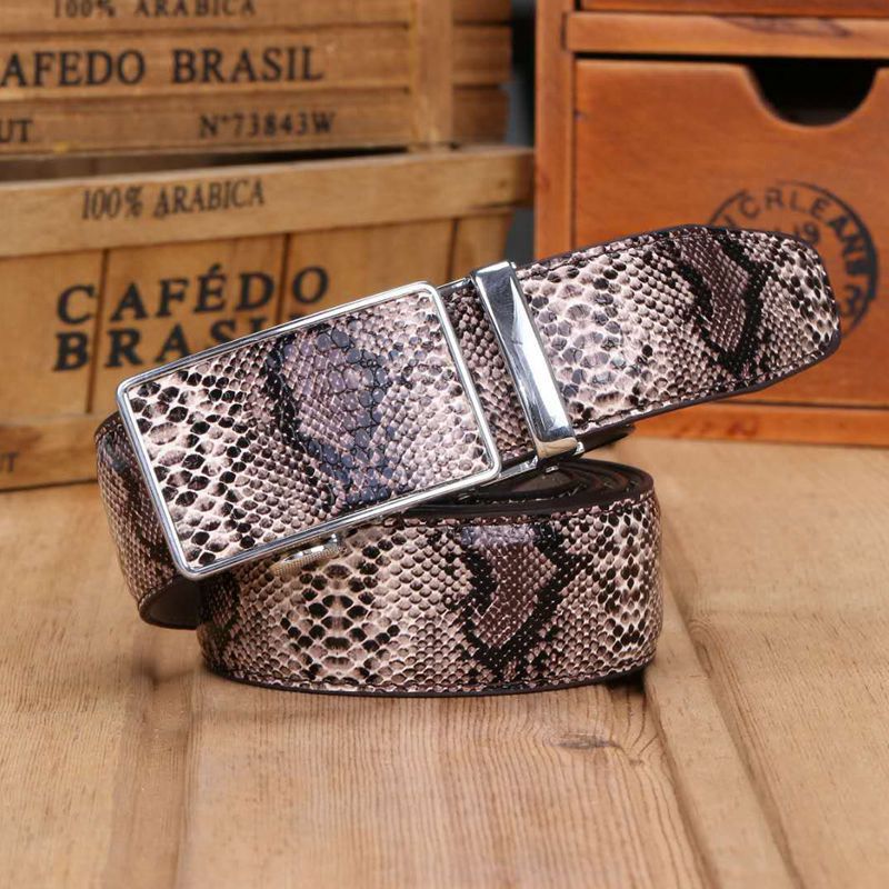 Automatic Buckle Leather Belt