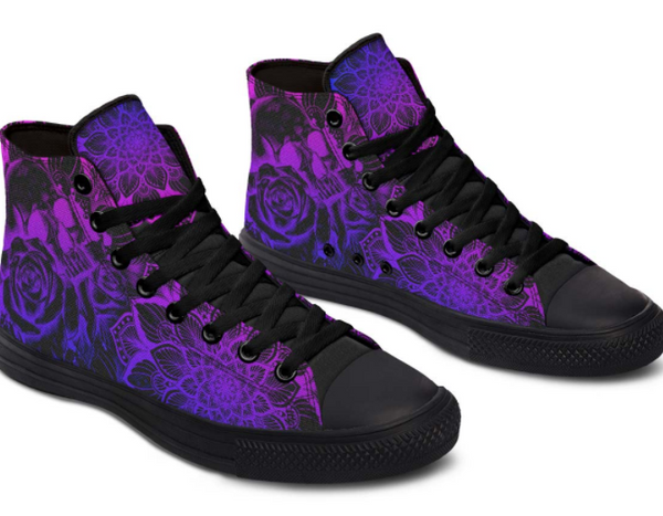 Printed Couple High-top Canvas Shoes