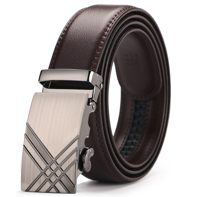 Automatic Buckle Casual Leather Belt