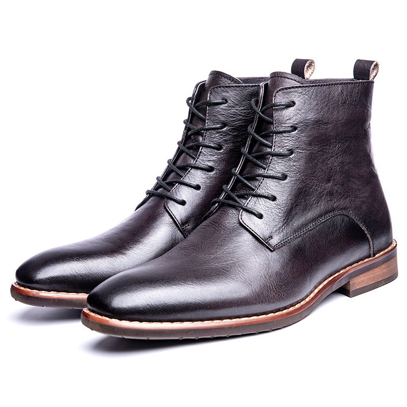 Men's High Top Layer Cowhide Boots